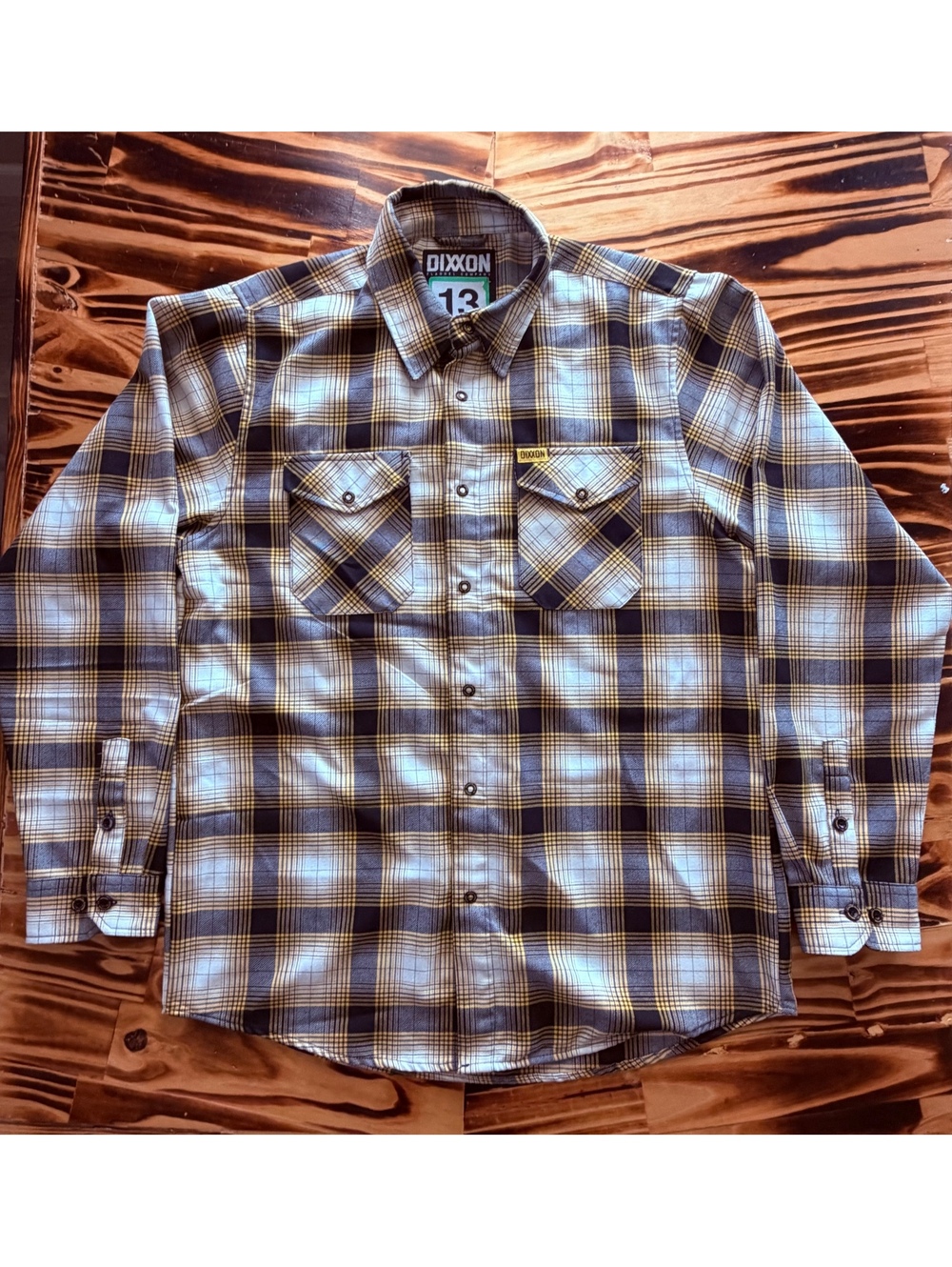 Dixxon Flannel Company Highway 13 Men's Long Sleeve Plaid Shirt Size Large